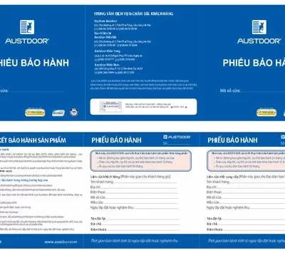 Phiếu bảo hành Austdoor